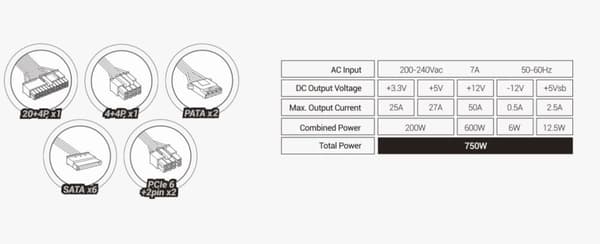 Mars Gaming MPIII850 Power Supply ATX 850W