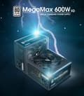 Miniatyrbillede 6 af 8: Zasilacz MegaMax 600W V2 80+ STD EU ZM600-TXII