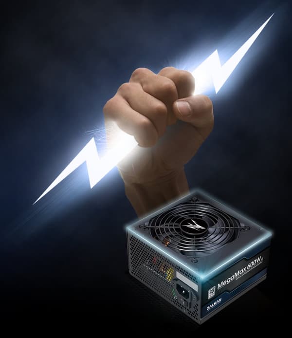 Zasilacz MegaMax 600W V2 80+ STD EU ZM600-TXII