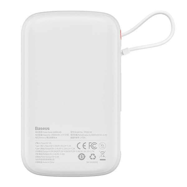 Baseus Qpow PRO Powerbank with cable USB-C / 2xUSB / 10000mAh / 20W