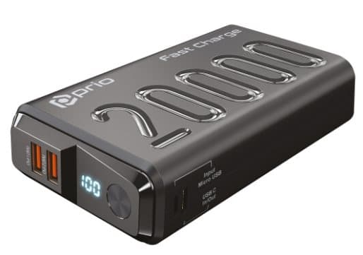 Prio Power Portable Power Bank 22.5W SCP/ 20W PD / QC3.0 / 20000 mAh