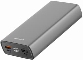 Swissten Aluminium Power Power Bank 2xUSB / USB-C / Micro USB / 20W / 20000 mAh Grå