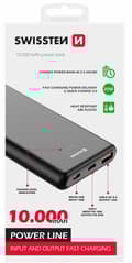 Miniatyrbillede 1 af 4: Swissten Line Power Power Bank USB / USB-C / Micro USB / 20W / 10000 mAh
