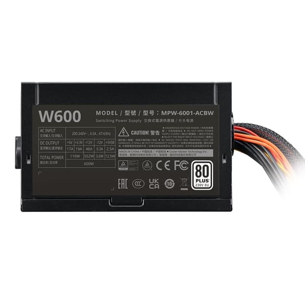 SURSE Cooler Master Elite NEX W600 230V A/EU Cable, MPW-6001-ACBW-B Rev.EU, "MPW-6001-ACBW-BEU" (timbru verde 2 lei)