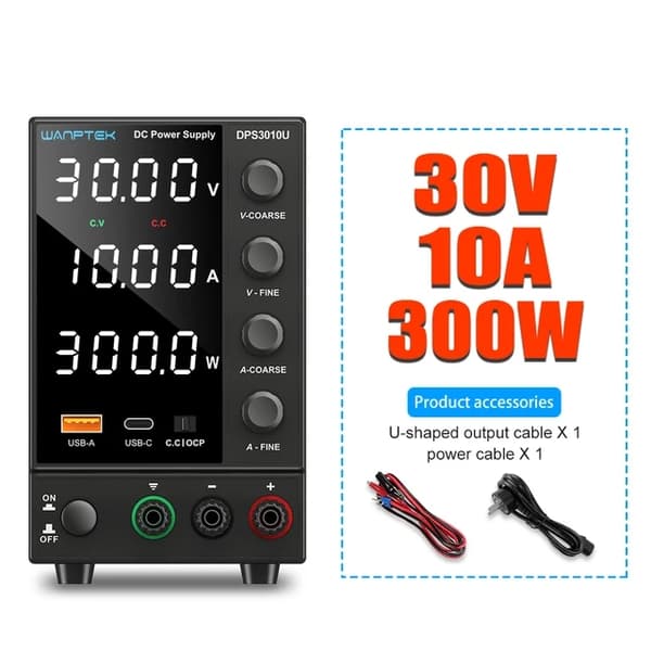 DC-strömförsörjning, Justerbar spänning, Digital display, DPS3010U
