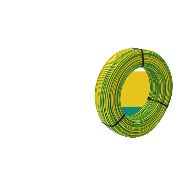 Kobbertråd, 100m/rulle, Elektrisk Kabel, Gul, 100m, 19 AWG - 0,75mm2