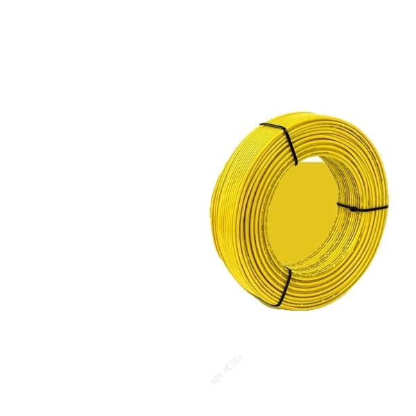 Kobbertråd, 100m/rulle, Elektrisk Kabel, Gul, 100m, 19 AWG - 0,75mm2