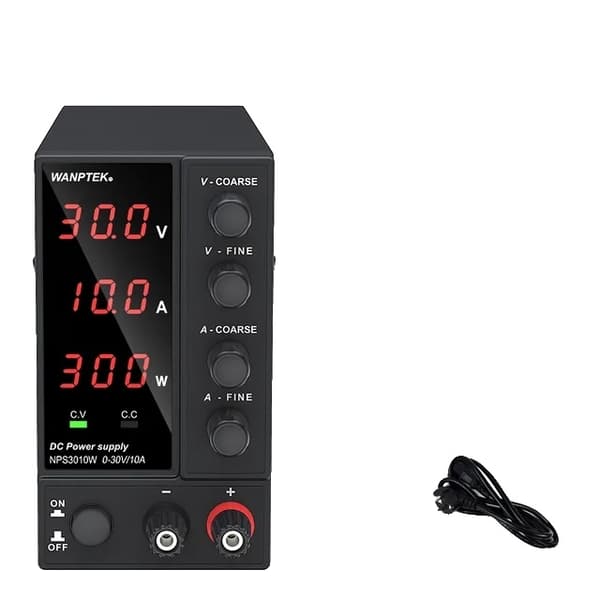 Laboratorie strømforsyning, justerbar spænding, spændingsregulator, 3 cifre 30V 10A 3 Digits 30V 10A