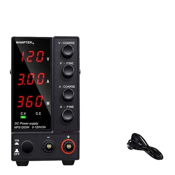Justerbar DC-strømforsyning, 30V Output, 10A Kapacitet, 3 cifre 120V 3A 3Digits 120V 3A
