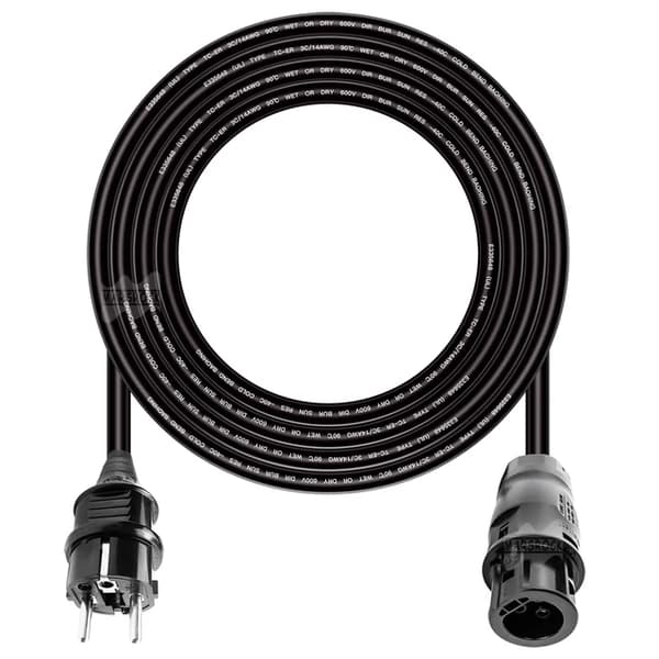AC Strømforlængerledning, 5M 2M 14AWG Kabel, EU Stik, BC01 Med Kabel 5M