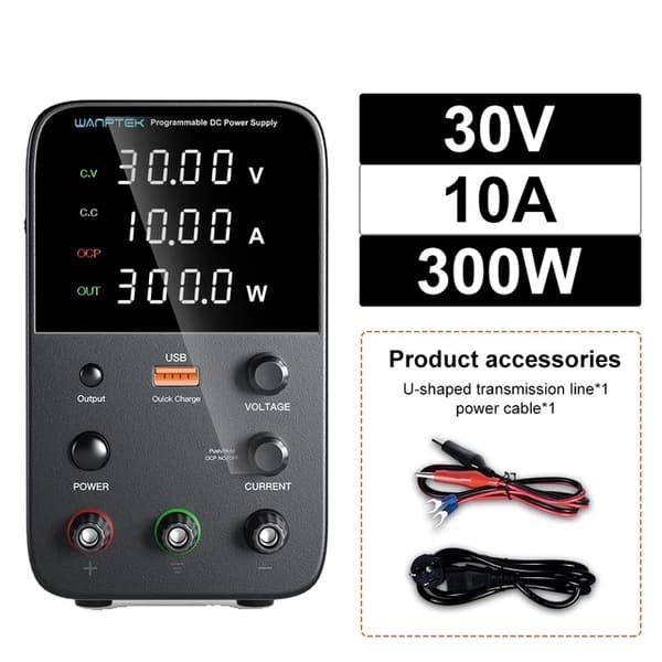 Laboratorie strømforsyning, Justerbar spænding, LED-skærm, 4 cifre DPS3010U 4 digits WPS3010H