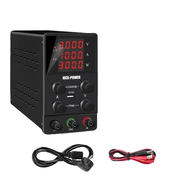 DC Strømforsyning, Justerbar Spænding, Digitalt Display, 30V10A SPS3010, 220V 30V10A SPS3010