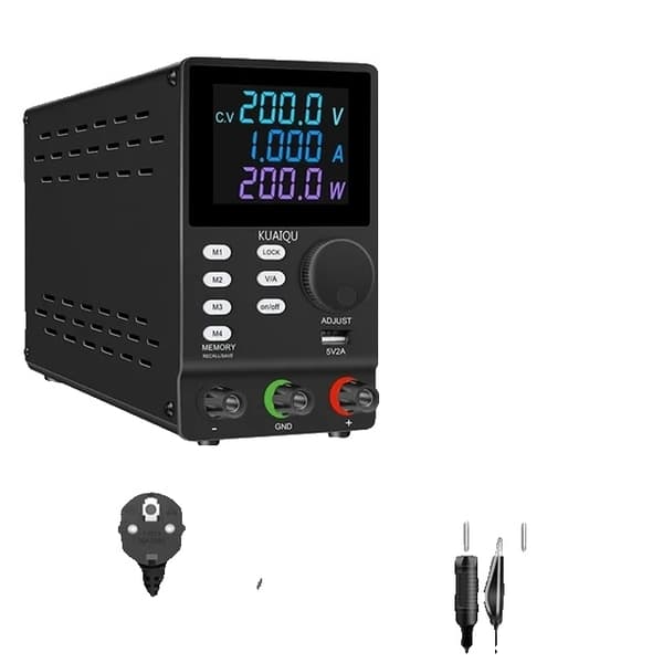 Laboratoriovirtalähde, säädettävä jännite, säädelty lähtö, Musta 120V 3A, 220V