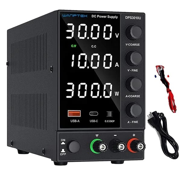 Säädettävä tasavirtalähde, 30V 10A lähtö, AC-kytkentätekniikka, DPS1203U 120V 3A