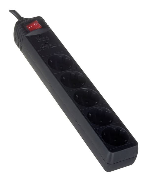 ENERGENIE SPG5-C-15 strømskinne (5 x VDE; 4,5 m; sort)