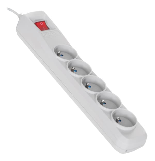Activejet overspændingsbeskytter 5gn/1,5m/cz (10A; 2300W) 1,5m; grå farve