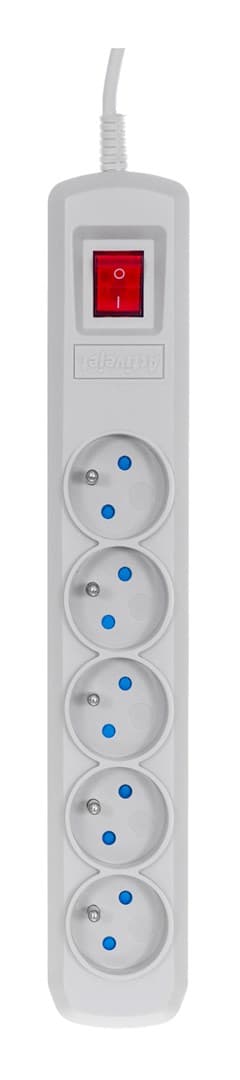 Activejet overspændingsbeskytter 5gn/1,5m/cz (10A; 2300W) 1,5m; grå farve