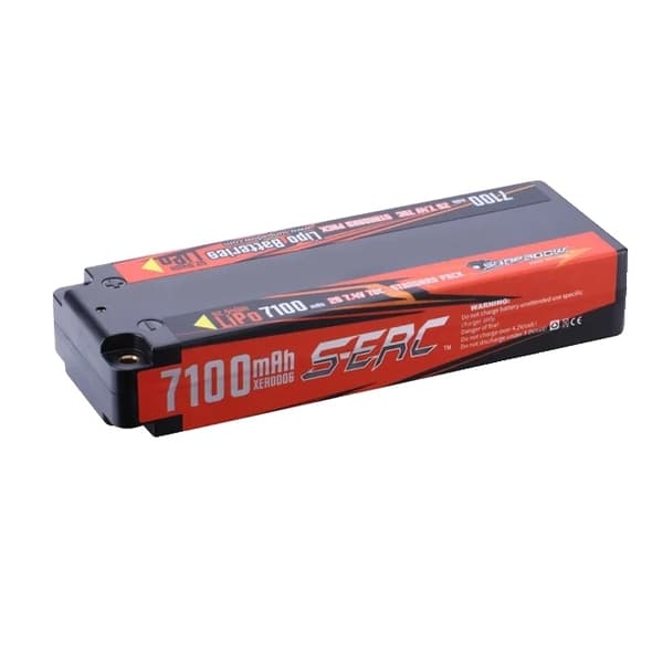 Lipo-akku, 7100mAh kapasiteetti, T-liitin, 7100-2S70C-T-2kpl