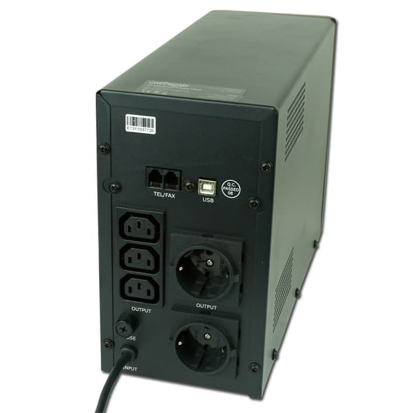 UPS-strømforsyning 1500 VA 900W med LCD-skjerm