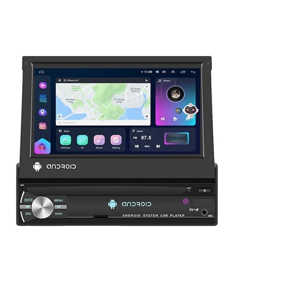 Autosoitin, taittuva kosketusnäyttö, GPS-navigointi, 8G 128G DVR