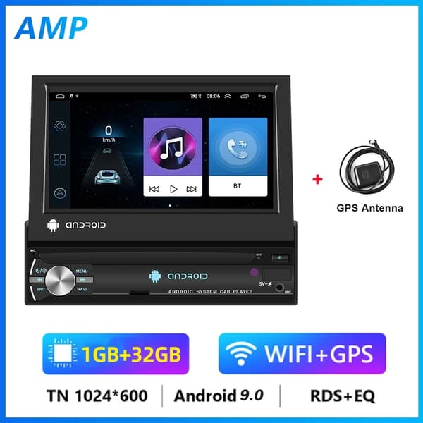 Autosoitin, taittuva kosketusnäyttö, GPS-navigointi, 8G 128G DVR
