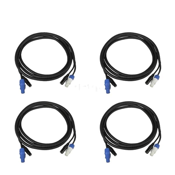 Powercon-stik, 3-pin DMX-kabel, Belysnings tilbehør, 4 Lots, 2m