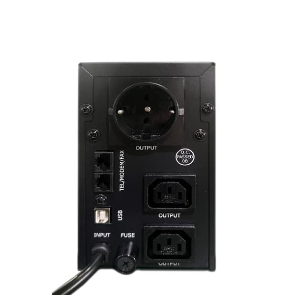 UPS-strømforsyning 850 VA med LED-display og USB