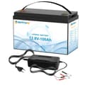 Pikkukuva 1 / 2: 12V 100Ah LiFePO4-akku, 1280Wh energian varastointi, yli 6000 sykliä,100AH laturilla, 12V
