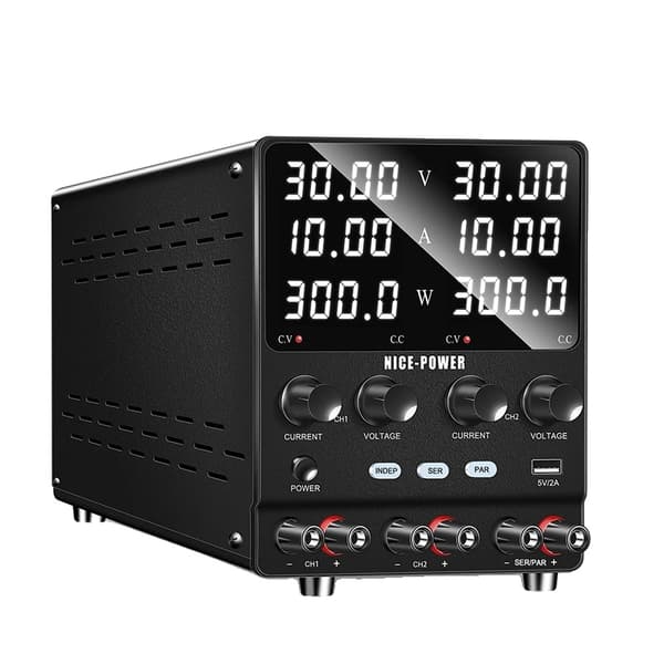 Højpræcisions dual-kanal DC-strømforsyning, 30V/60V udgang, uafhængige og seriemoduser,AC 220V, SPS3010-2KD 30V10A SPS3010-2KD 30V10A