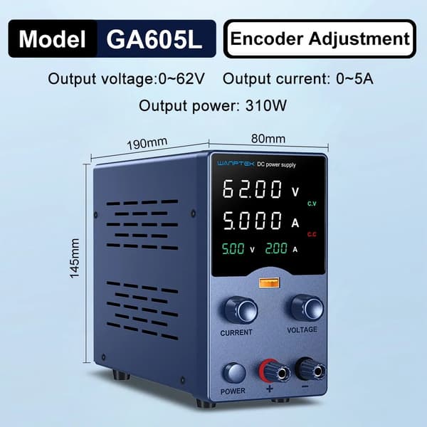 DC-laboratoriovirtalähde, 32V 10A ulostulo, USB-ulostulon näyttö,GA3010L 32V 10A
