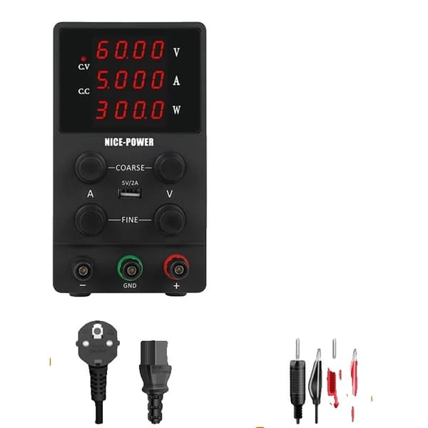 DC Strømforsyning, Justerbar Spænding 30V eller 60V, Udgange Strøm 5A eller 10A,220V, 30V 5A
