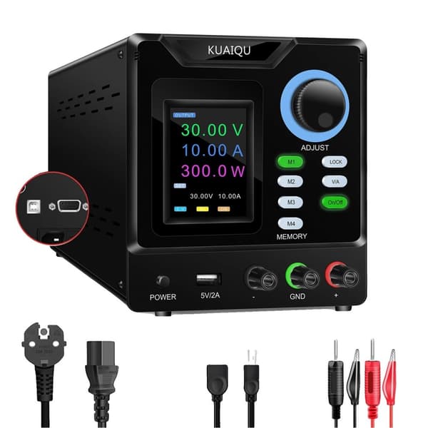 Digital DC Strømforsyning, 30V 10A Udgange, 400V 1A Udgange,30V 10A, 220V 30V 10A