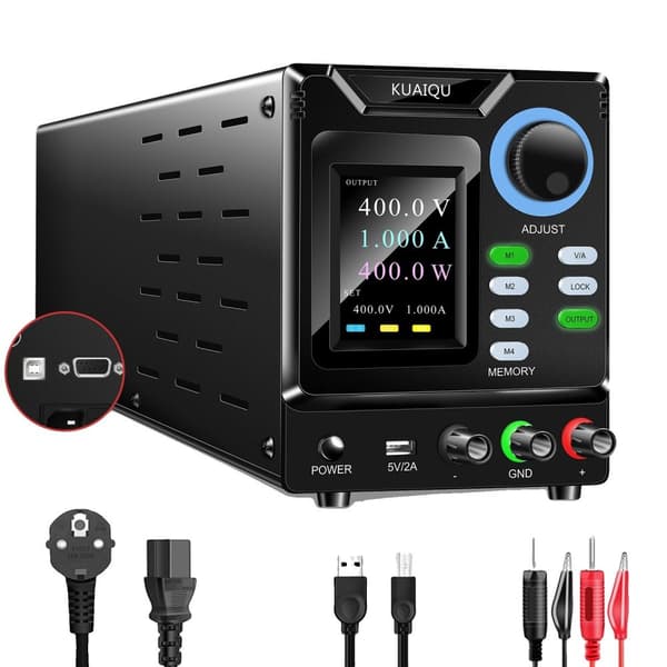 Digital DC Strømforsyning, 30V 10A Udgange, 400V 1A Udgange,30V 10A, 220V