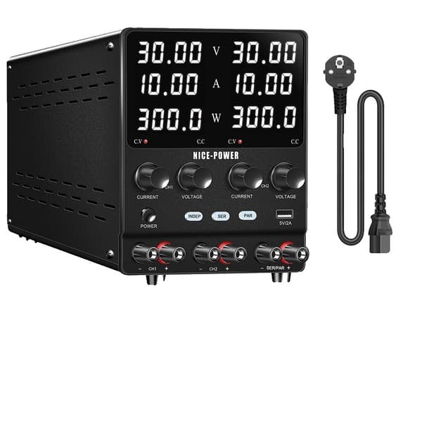 Lab Strømforsyning, Dobbelt Kanal, Flere Udgivelsesmodes,30V 10A, 220V 30V 10A