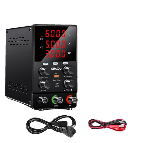 Justerbar Strømforsyning, 30V 10A Udgivelse, OCP/OVP Beskyttelse,30V10A PLUS, 220V