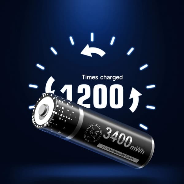 PALO Genopladelige Batterier, 3400 mWh Kapacitet, 1.5V Spænding,8AA 1 Oplader