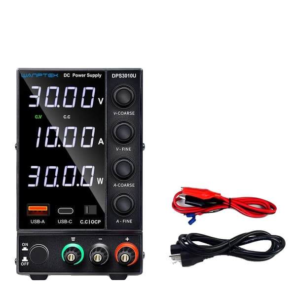 Wanptek DC Strømforsyning, Udgange Spænding 30V/60V/120V, Justerbar Strøm Op til 10A,TPS3010 DPS3010U