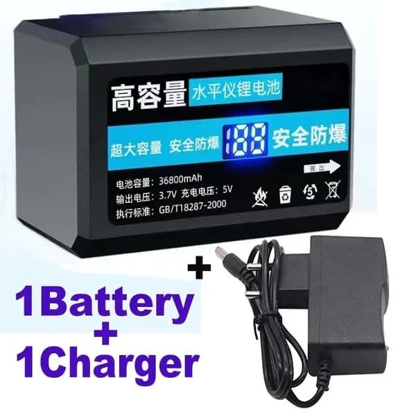 Genopladeligt lithiumbatteri, høj kapacitet 36800mAh, fleksible muligheder tilgængelige,1oplader.1batteri
