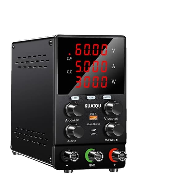DC Strømforsyning, OCP og OVP Beskyttelse, USB-A og USB-C Hurtigopladning,OCP OVP 60V 5A