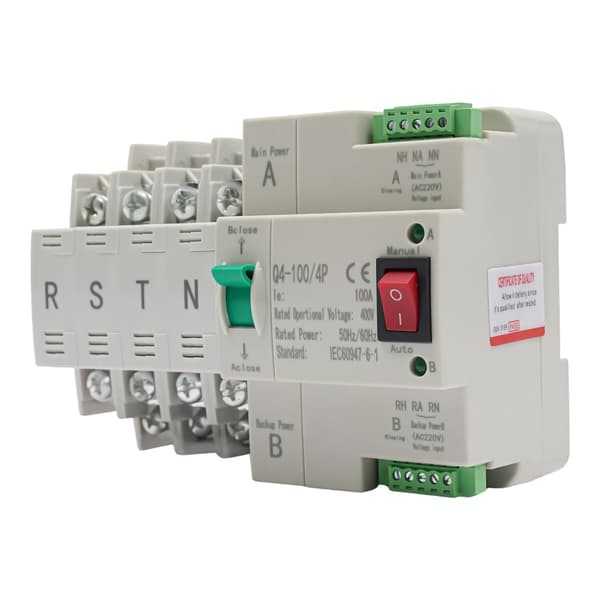 Dual-Power Automatisk Överföringsbrytare, Sömlös Strömövergång, Kompakt Design,100A