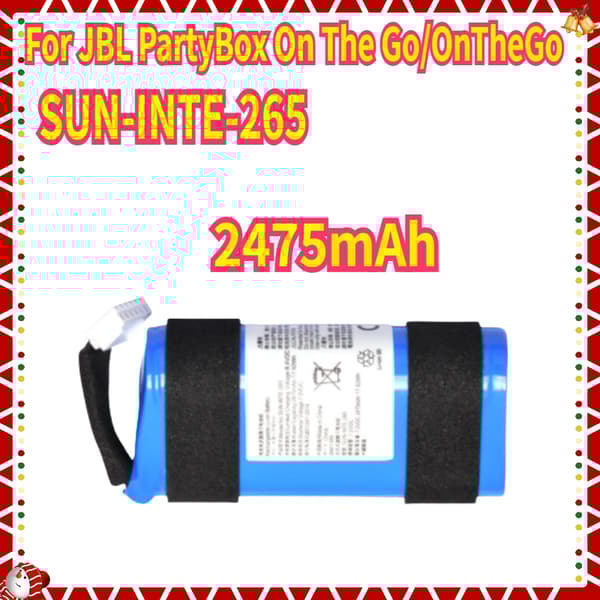 Vaihtobatteri JBL PartyBox on The Go -laitteelle, 2475mAh kapasiteetti, CE-sertifioitu, helppo asennus
