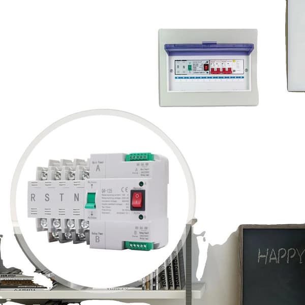 Automatisk Dual Strømforsyningsskifter, 100A Kapacitet, 4P Konfiguration,100a