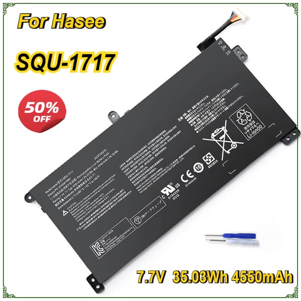 Ny bærbar computerbatteri, 7.7V spænding, 35.03Wh kapacitet, kompatibel med Hasee Thor KINGBOOK