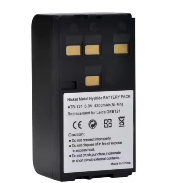 Batteri til Leica Total Station, 4400mAh kapacitet, genopladeligt NI-MH type,GEB121 2 stk.