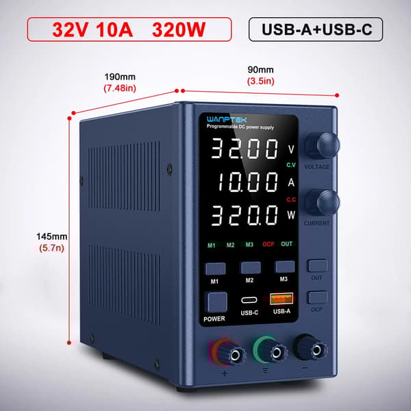 DC-strömförsörjning, 32V utgång, 10A ström,EPS3210 32V 10A