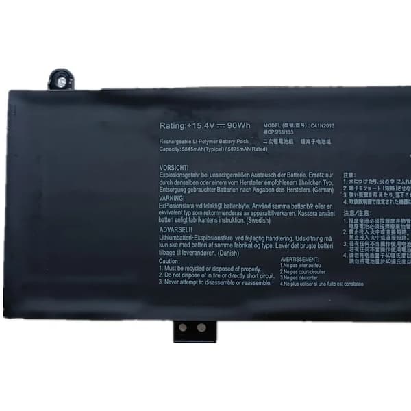 C41N2013 Akun ASUS ROG:lle, 15.4V Jännite, 90Wh Kapasiteetti, Li-ion Teknologia