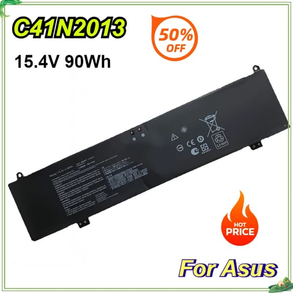 C41N2013 Akun ASUS ROG:lle, 15.4V Jännite, 90Wh Kapasiteetti, Li-ion Teknologia