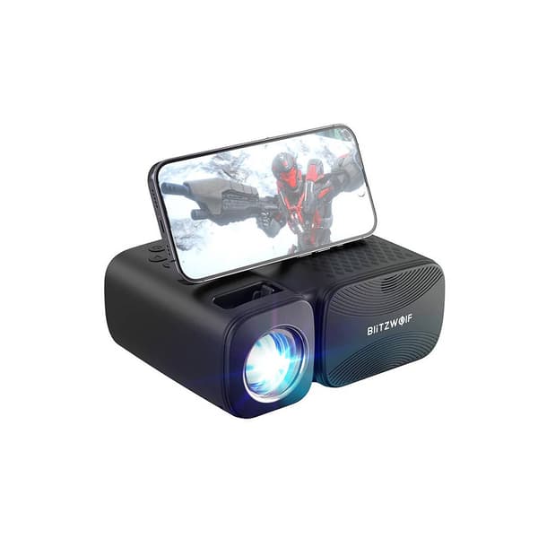 BlitzWolf Mini LED-projektor med WiFi, Bluetooth 5.0 og 1080p-oppløsning
