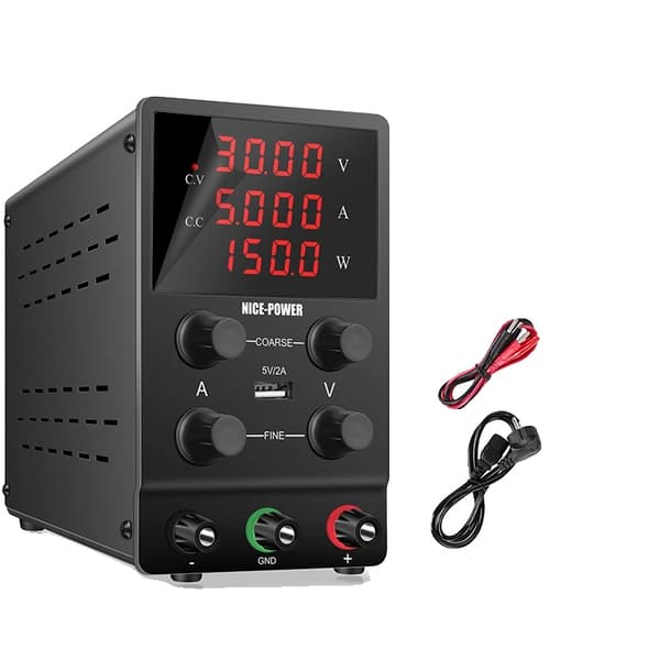 DC Laboratorie Strømforsyning, OCP og OVP Beskyttelse, 4-cifret Display,30V5A SPS305, AC 220V
