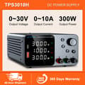 Miniatyrbillede 2 af 2: Justerbar DC-strømforsyning, 0~32V udgangsspænding, 0~10A strøm,220V, Sort TPS3010